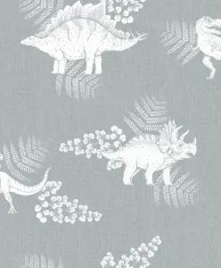 Umývateľná tapeta DINOSAURI na stenu do detskej izby Zvoľte farbu: Sivá