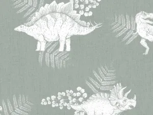Umývateľná tapeta DINOSAURI na stenu do detskej izby Zvoľte farbu: Sivá