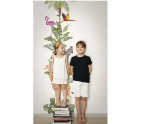Umývateľná detská tapeta meter TROPICKÉ ZVIERATÁ na stenu Zvoľte rozmer: 18 cm x 270 cm