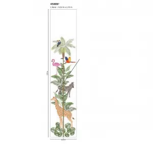 Umývateľná detská tapeta meter TROPICKÉ ZVIERATÁ na stenu Zvoľte rozmer: 18 cm x 270 cm