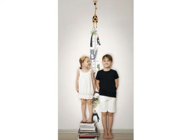 Detský nástenný meter SVET ZVIERAT z vinylu Zvoľte rozmer: 53 cm x 270 cm
