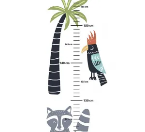 Detský nástenný meter SVET ZVIERAT z vinylu Zvoľte rozmer: 53 cm x 270 cm