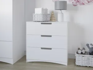 Benlemi Biela komoda CLASSIC so úložnými šuplíkmi