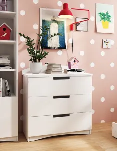 Benlemi Biela komoda CLASSIC so úložnými šuplíkmi