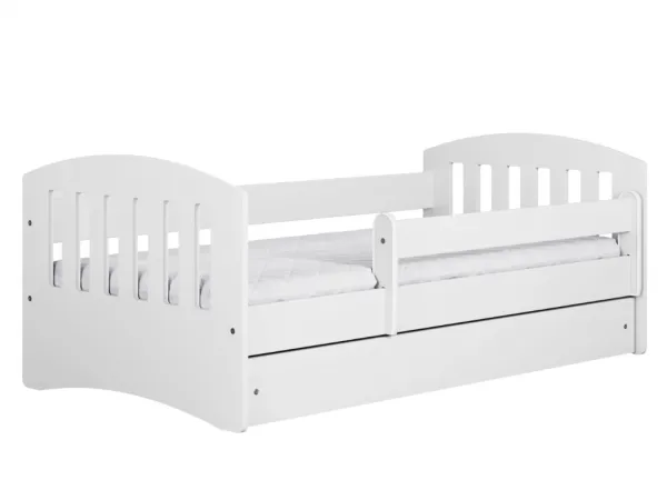 Kocot kids Detská posteľ Classic I biela, varianta 80x140, se šuplíky, s matrací