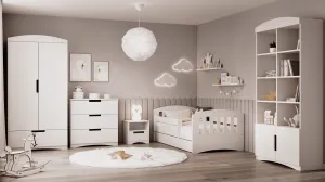Benlemi Biela komoda CLASSIC so úložnými šuplíkmi