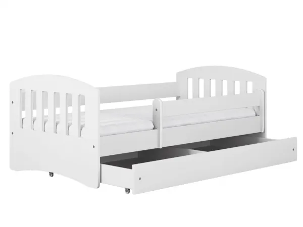 Kocot kids Detská posteľ Classic I biela, varianta 80x140, se šuplíky, s matrací