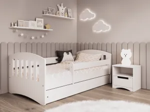 Kocot kids Detská posteľ Classic I biela, varianta 80x140, se šuplíky, s matrací