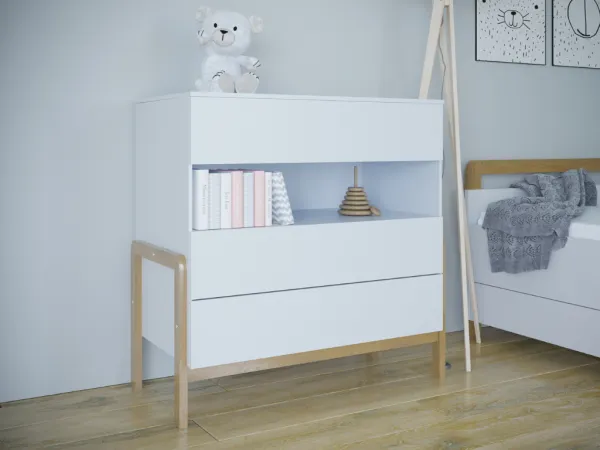 Benlemi Biela komoda VICTOR so šuplíkmi do detskej izby