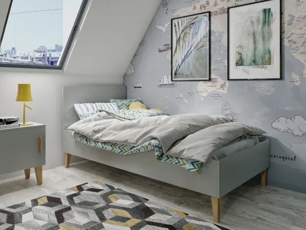 Kocot kids Dětská postel Kubi 180x80 kašmír, varianta 80x180, bez šuplíků, bez matrace