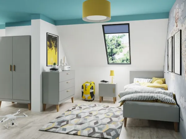 Kocot kids Dětská postel Kubi 180x80 kašmír, varianta 80x180, bez šuplíků, bez matrace