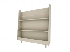 Detský Montessori regál s 3 priestrannými policami BOOKWORM olivový
