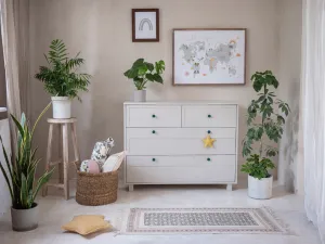Úložná komoda do detskej izby VINTAGE so šuplíkmi