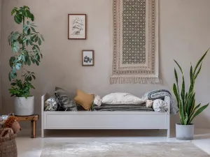 Detská rastúca postieľka VINTAGE 70x140 cm s nastaviteľným roštom Zvoľte farbu: Eukalyptová