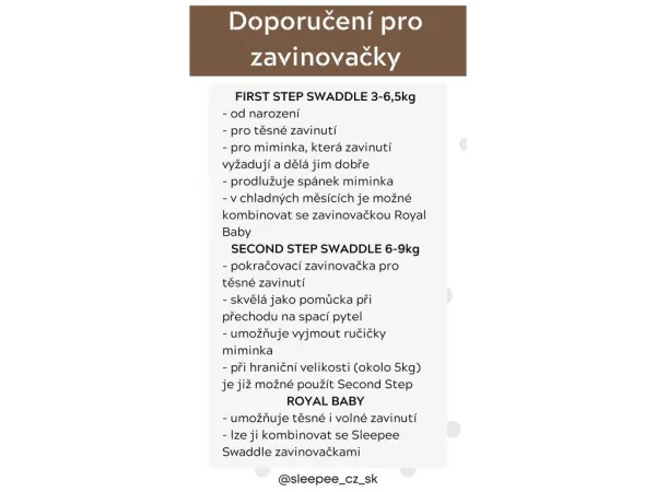 Zavinovačka Sleepee First Step Swaddle s čiapočkou zadarmo Eucalyptus