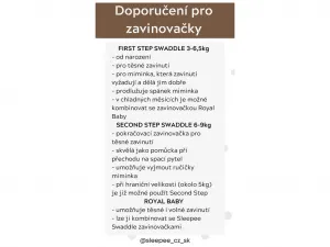 Zavinovačka Sleepee First Step Swaddle s čiapočkou zadarmo Eucalyptus