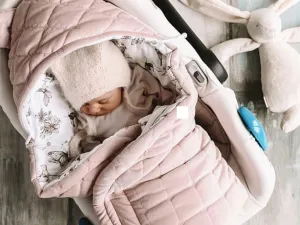 Celoročná zavinovačka do autosedačky pre bábätko PRÍRODA + SIVÁ