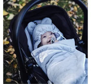 Celoročná zavinovačka do autosedačky pre bábätko PRÍRODA + SIVÁ