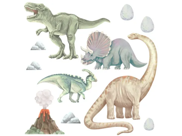 Samolepky na stenu do detskej izby DINOSAURI