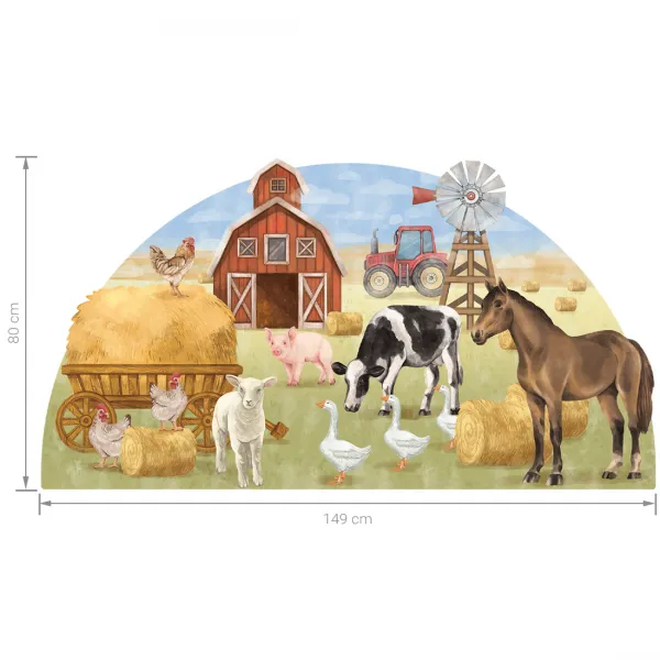 Nástenná samolepka ZVIERATKA NA FARME