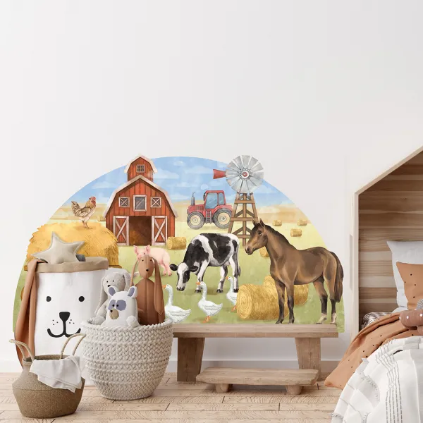 Nástenná samolepka ZVIERATKA NA FARME