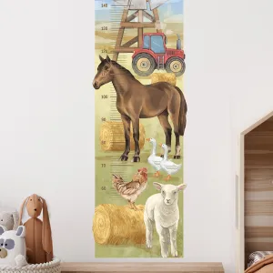 Nástenný samolepiaci meter ZVIERATÁ NA FARME