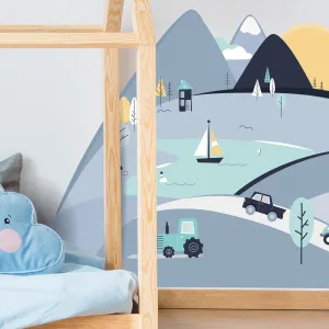 Nástenná samolepka HORY modrá Zvoľte rozmer: L