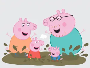 Samolepka do detskej izby PRASIATKO PEPPA a jej rodina