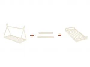 Benlemi Sada CHANGE na prestavbu teepee postele na jednolôžko Zvoľte farbu: Nelakovaná, Zvoľte rozmer: 80x200 cm