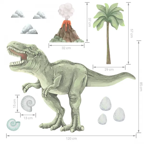 Nástenné samolepky do detskej izby T-REX