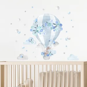 Samopelky na stenu BALÓN do detskej izby MODRÝ