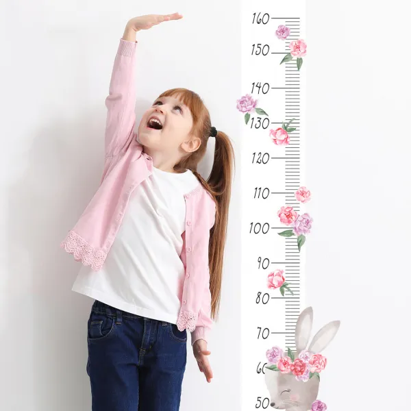 Samolepiaci meter na stenu ZAJČIK do detskej izby RUŽOVÝ