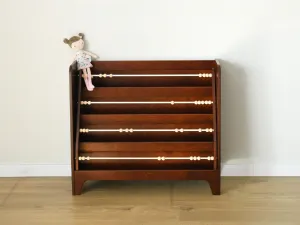Montessori knižnica do detskej izby s počítadlom Zvoľte farbu: Nelakovaná