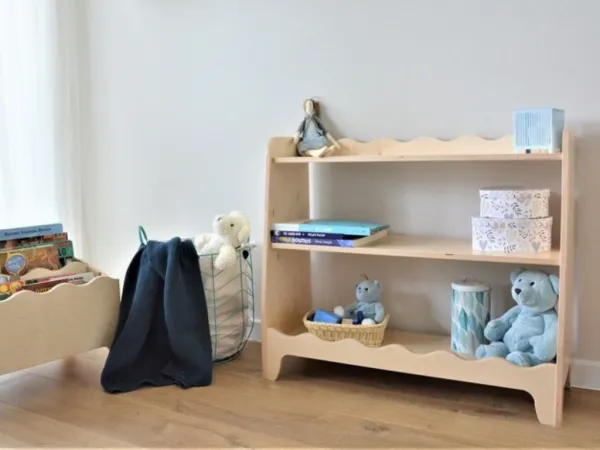 Detský Montessori policový regál Zvoľte farbu: Nelakovaná