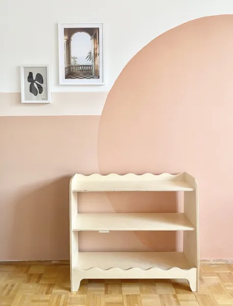 Detský Montessori policový regál Zvoľte farbu: Nelakovaná