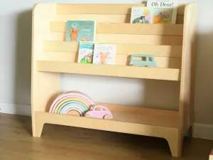 Drevená knižnica do detskej izby Zvoľte farbu: Nelakovaná