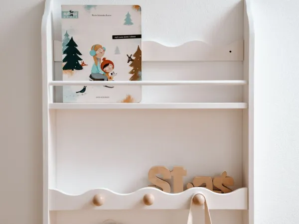 Detský Montessori regál na knihy a hračky Zvoľte farbu: Nelakovaná