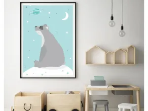 Detský plagát na stenu MEDVEĎ Zvoľte rozmer: 20 x 30 cm