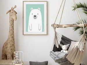 Plagát ĽADOVÝ MEDVEĎ do detskej izby MINTOVÝ Zvoľte rozmer: 20 x 30 cm