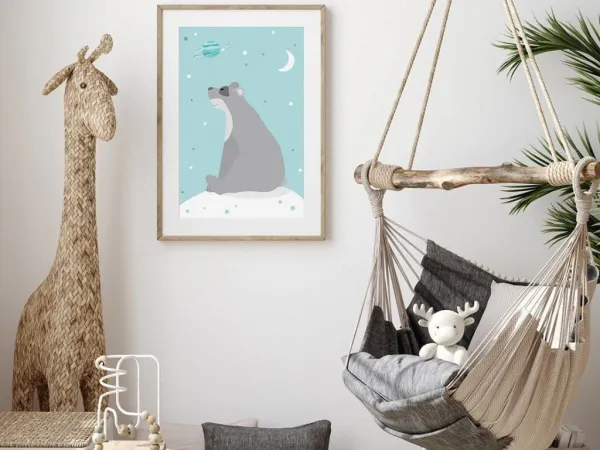 Detský plagát na stenu MEDVEĎ Zvoľte rozmer: 20 x 30 cm