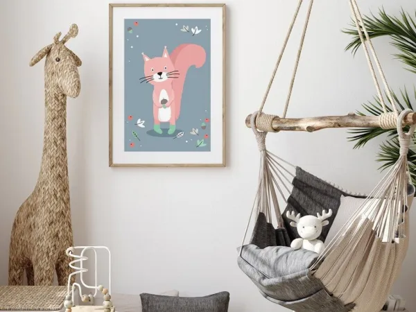 Plagát na stenu VEVERKA do detskej izby Zvoľte rozmer: 20 x 30 cm