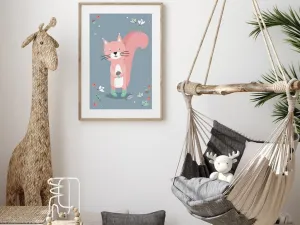 Plagát na stenu VEVERKA do detskej izby Zvoľte rozmer: 20 x 30 cm