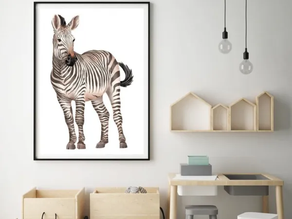 Plagát ZEBRA do detskej izby Zvoľte rozmer: 20 x 30 cm