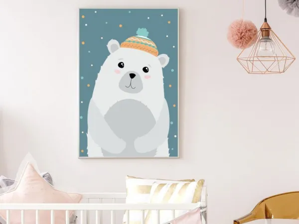 Plagát na stenu POLÁRNY MEDVEĎ do detskej izby Zvoľte rozmer: 30 x 40 cm