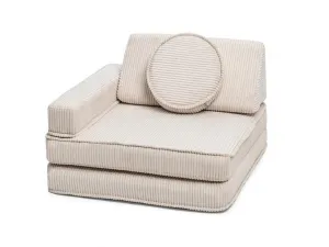 Rozkladacie penové kreslo z menčestra ARMCHAIR Zvoľte farbu: Hnedá