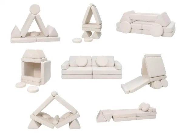 Veľký multifunkčný skladací bunker z bouclé SOFA Zvoľte farbu: Béžová