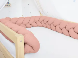 Benlemi Vaflový mantinel pletený do vrkoča z 3 prameňov Zvoľte farbu: Hnedá, Zvoľte rozmer: 350 cm (3,5 metra)