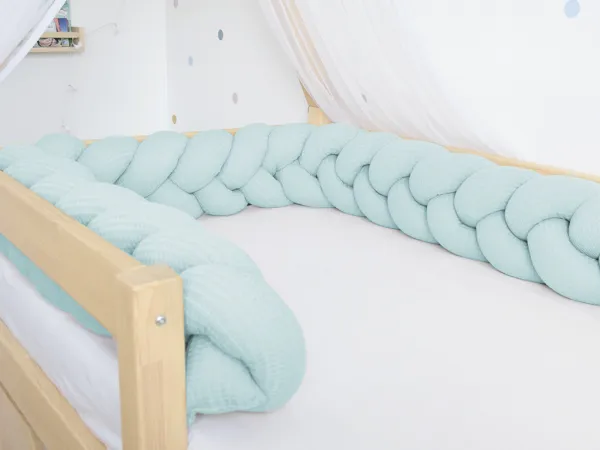 Benlemi Vaflový mantinel pletený do vrkoča z 3 prameňov Zvoľte farbu: Hnedá, Zvoľte rozmer: 350 cm (3,5 metra)