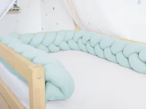 Benlemi Vaflový mantinel pletený do vrkoča z 3 prameňov Zvoľte farbu: Hnedá, Zvoľte rozmer: 350 cm (3,5 metra)