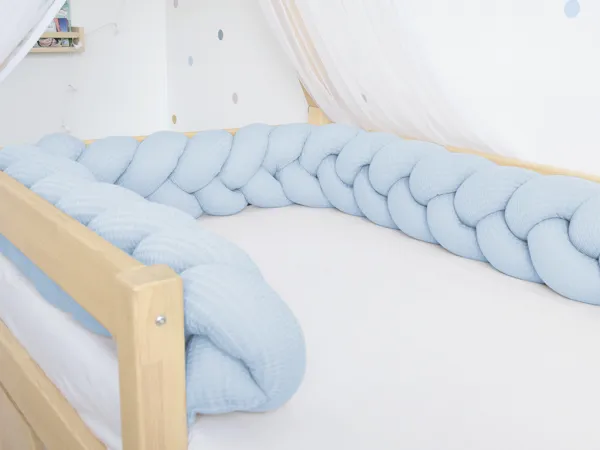 Benlemi Vaflový mantinel pletený do vrkoča z 3 prameňov Zvoľte farbu: Hnedá, Zvoľte rozmer: 350 cm (3,5 metra)